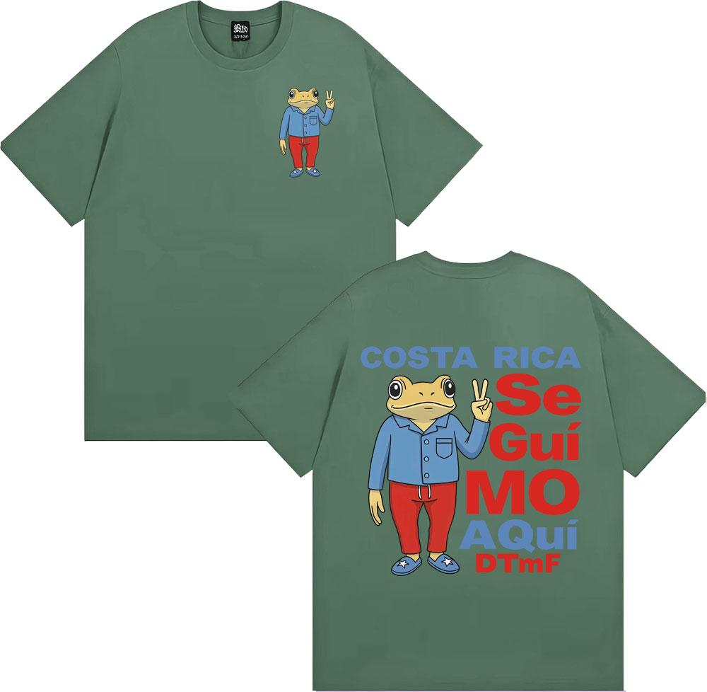 Bad Bunny Debi Tirar Mas Fotos DTMF T Shirt Costa Rica Se Gui Mo Aqui Tshirts Men Women Vintage 90s Cartoon Short Sleeve Tshirt