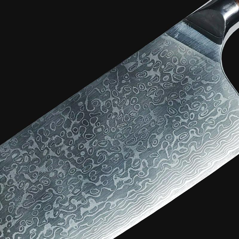 7.5 Inch Chopper Knife 67-layer Damascus VG10 Steel Blade Rosewood Handle Sharp Cleaver Slicing Kitchen Knife Meat Poultry Tools