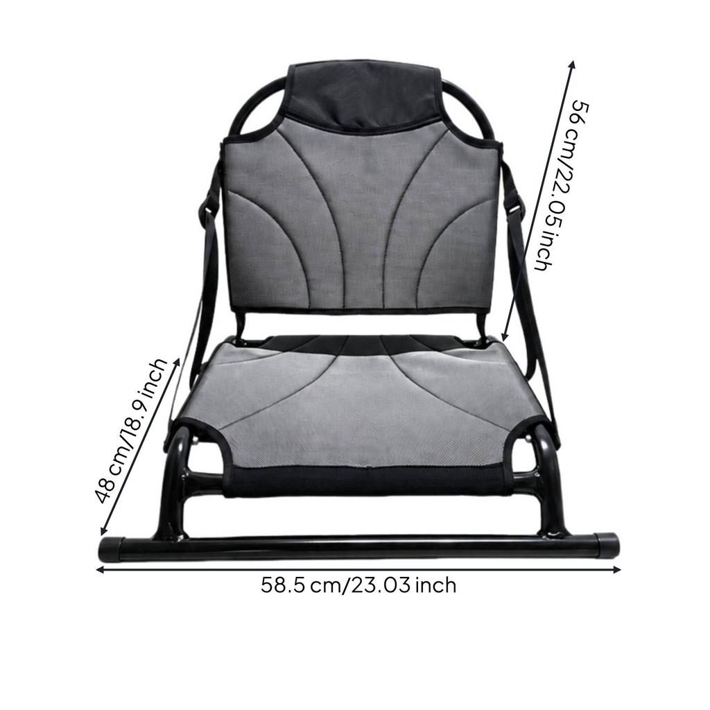 Sedile per Kayak Tipo Sedia con Tasca Portaoggetti Telaio in Alluminio Supportato