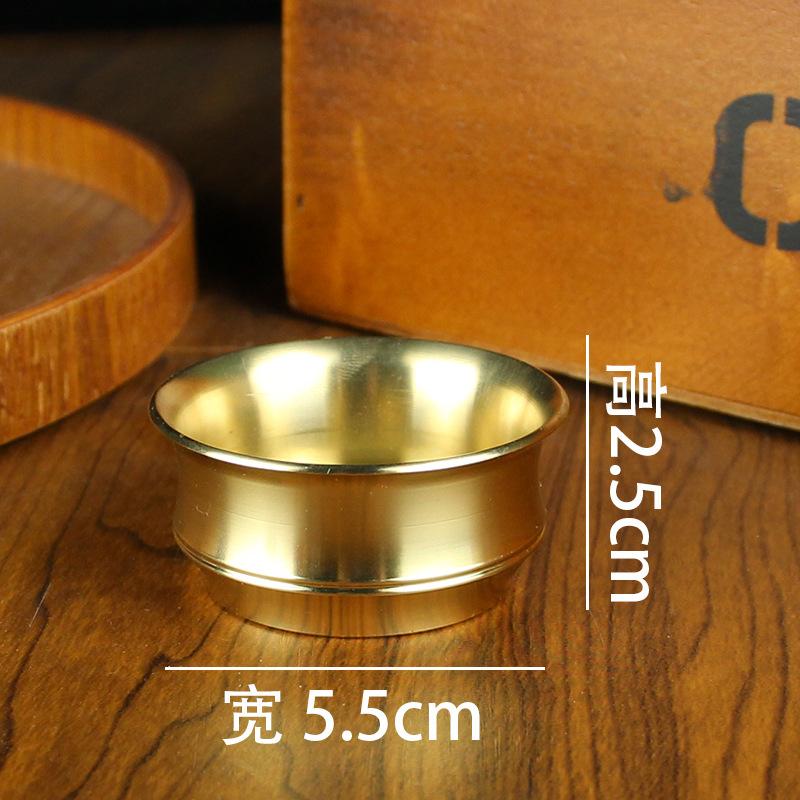 

Brass Koi Small Water Cup Office Tea Set Tea Ceremony Home Water Supply Cup Pure Copper Copper Metal Crafts Wine Cup