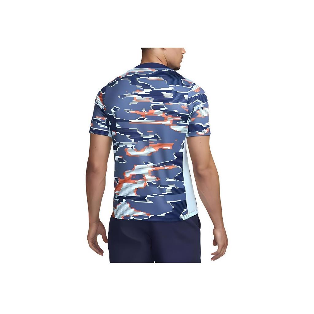 Nike Netherlands Academy Professional Camouflage Casual Pullover Short Sleeve T-Shirt Men Tops Blue White FJ2732-492