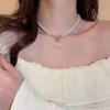 Halskette für Frauen, eleganter weißer Kamelie-Anhänger, Choker-Accessoires, Schmuck