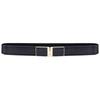 Womens Stylish Pu Elastic Waist Belt Versatile For Dresses And Skirts In Black Minimalist