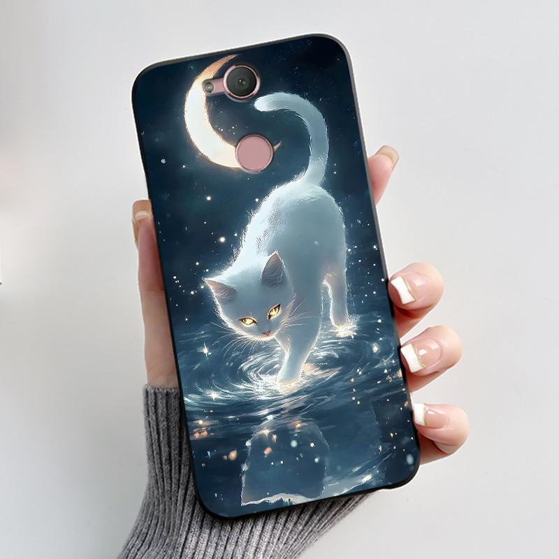 Cute Case For Sony Xperia XA2 / Xperia XA2 Ultra Capa Coque Printing Shell Protective Cover Soft Silicone Cartoon Black Casing