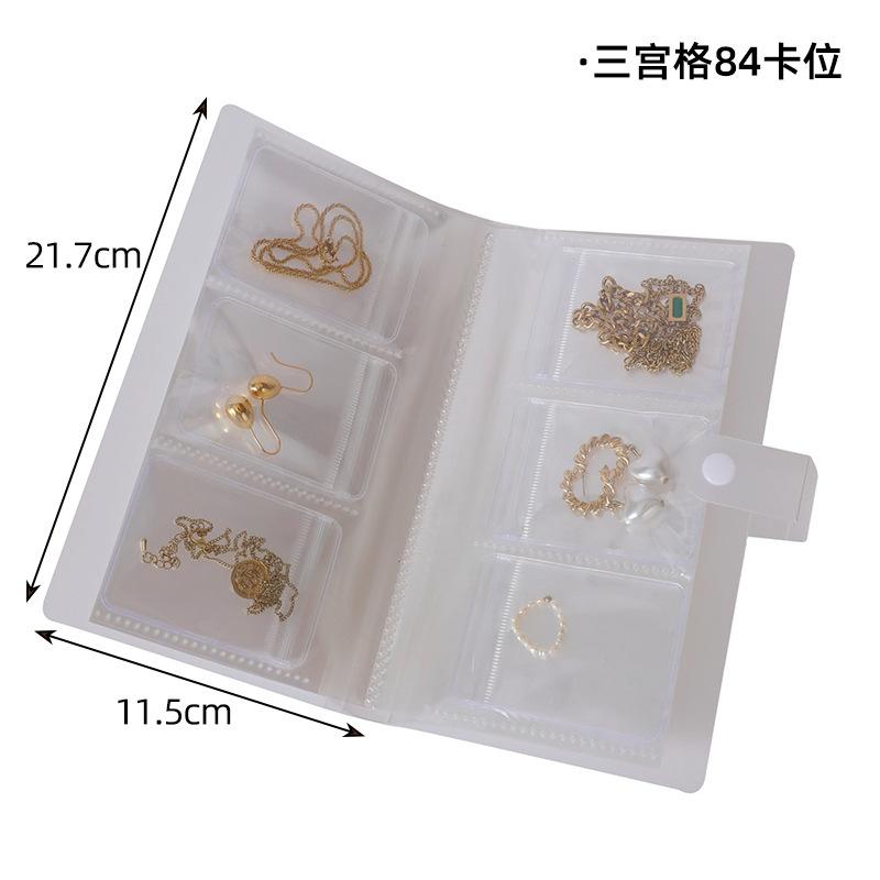 Flip Page Calendar Style Jewelry Box, Transparent Table Anti Oxidation, Earring Necklace Organizer Artifact