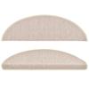 Stair Treads 15 pcs. 56 x 17 x 3 cm Taupe Semi Round
