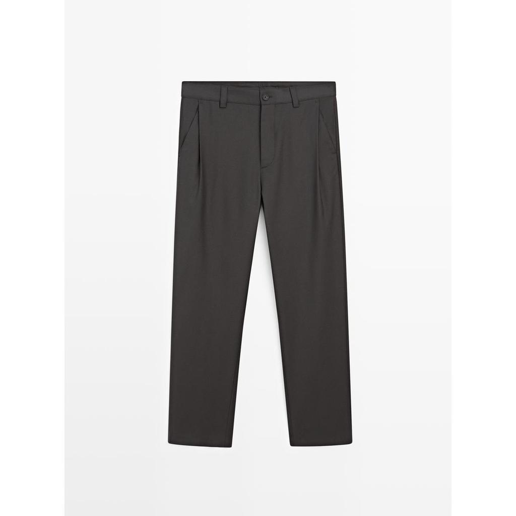 Masimodutti Wool Blend Relaxed Fit Pants