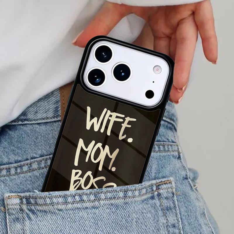 Wife Mom Boss Mum TPU Phone Case for iPhone 17ProMax 12 13 14 15 16e 17 Pro Max Plus Air Cover