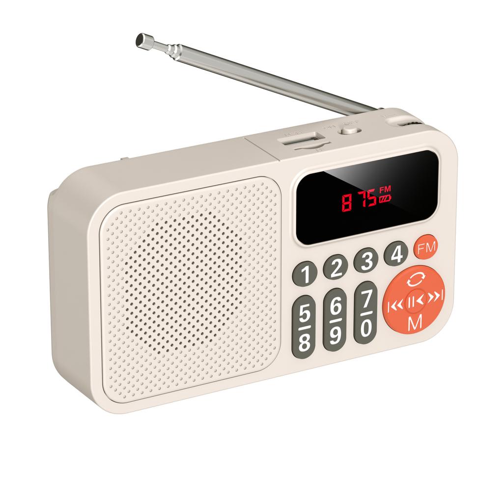 Mini Portable FM Radio HD LED Display Best Reception Radios Rechargeable Bluetooth Speaker Music Box Support TF Card USB AUX