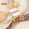 Vertical Row Scarf Button Square Button, Rows of Rhinestone Design, Smooth Buckle Gold Clip Silk Elegant for Shawls And Collars Silver Fastener