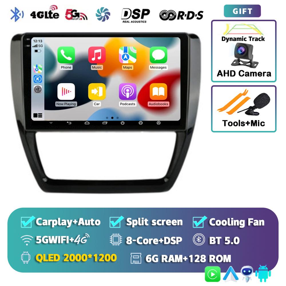 Android 14 Carplay Auto Car Radio For Volkswagen VW Sagitar Jetta 6 Bora 2011-2018 2Din Multimedia Player Stereo DVD Head Unit