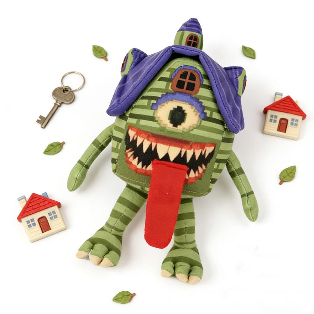 Steal A Brainrot One - Eyed Monster Stuffed Animal Plush Toy, Pixel Art Style Quirky Design Soft Filled Toy for Decoration