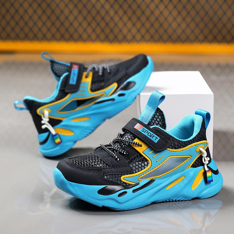 Children s Mesh Shoes With Hollowed Out Single Frame Breathable Running Middle-aged Children Boys 29