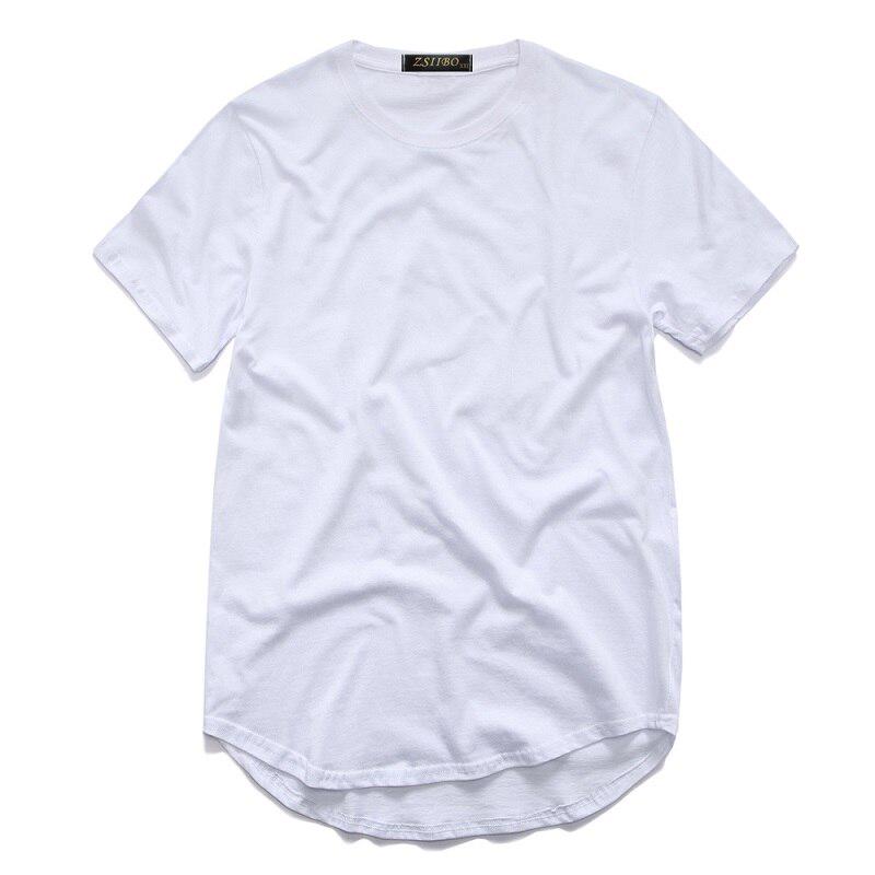 Spring and Summer Pure Cotton Fashion Long Men's T-shirt Street Hip-hop T-shirt Punk Short-sleeved Top Loose Casual T-shirt