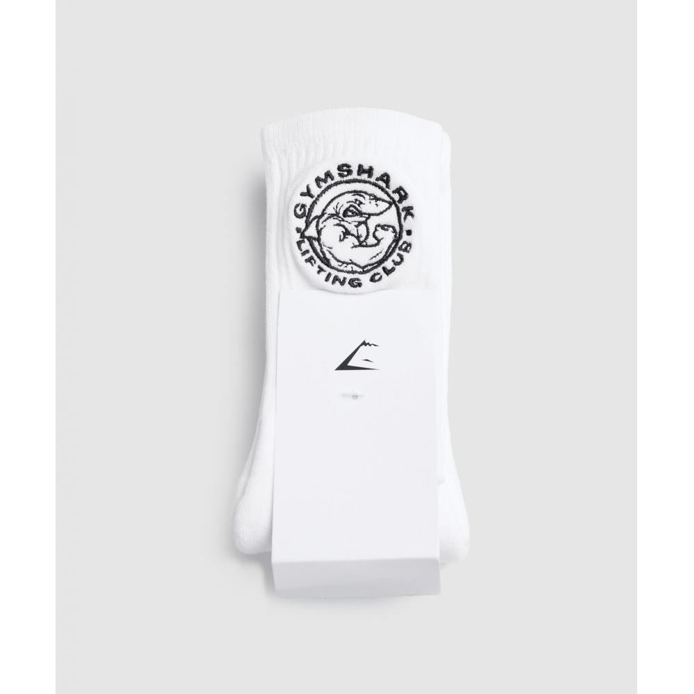 Gymshark Legacy Crew Socks 2pk White I2a1z Wbbm