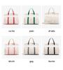 Women's 2025 Color Block Canvas Handbag - Large Capacity, Versatile Commute Bag