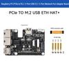 Raspberry Pi 5 PCIe M.2 NVMe Expansion Card with USB 3.2 Dual 2.5G Ethernet Ports and SSD Boot