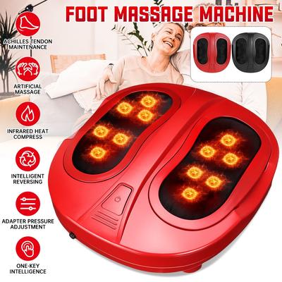 Auto Elektrische Heizfußmassagegerät Wärmetherapie Entspannung Knetrolle Shiatsu Fußmassagegerät zur Linderung Bein Fußtherapiemaschine