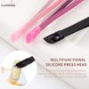 Double Headed Tweezers Multi-Use Tweezers Silicone Pressing Head Nail Clipping Tool Take Sticker Tape Crystal Manicure Tools