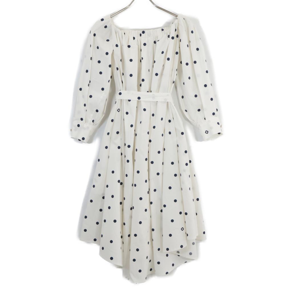 Maje MFPRO3820 Dot Off-the-Shoulder Dress Dress 1 whiteUsed