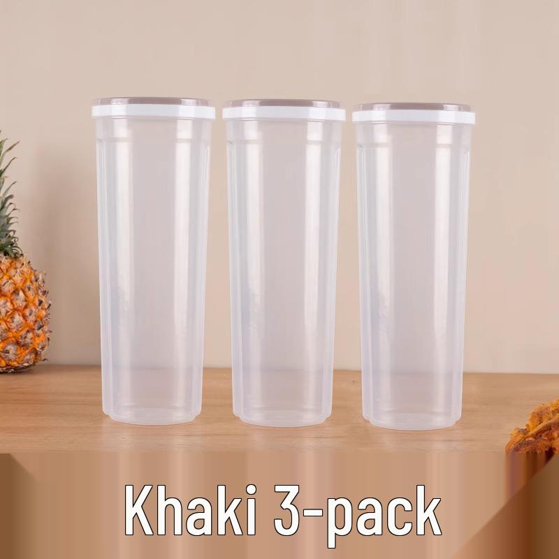 Whole Grain Airtight Hanging Noodle Storage Jar with Transparent Lid - Plastic Fresh-Keeping Box