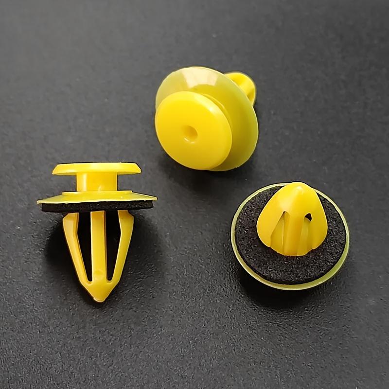 50pcs Yellow and Black Plastic Door Handle Fasteners Universal for Car and Van Accessories, Car Accessory Fasteners