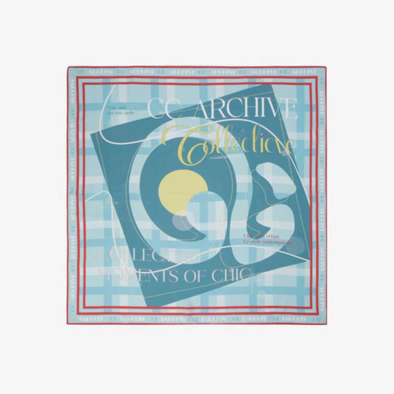 CC Collect Silk Printed Square Scarf BL_C254PHA001