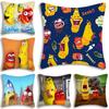Funny Anime For Larvas Pillow Covers Cartoon Sofa Decorative Home Double-sided Printing Short Plush Cute Cushion Cover