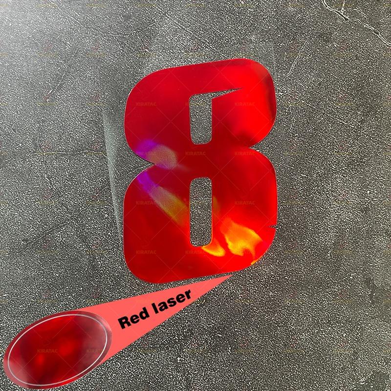 1PC Red Laser Motorcycle Number Sticker for DIY Bicycle Top Tube Frame Moto Helmet Fairing Self-adhesive Waterproof Vinyl Decal