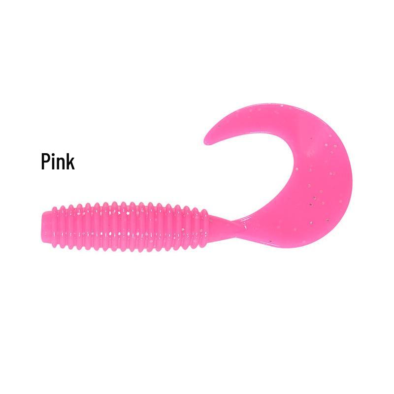 Japanese T-tail Soft Worm Jig Set: Long Cast Artificial Bait for Bass and Mandarin Fish with Curly Tail Lure