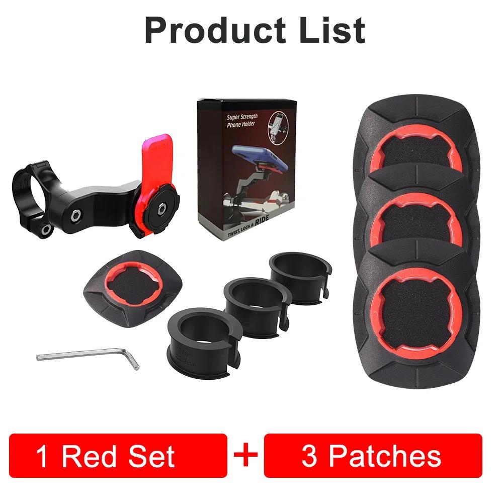 Držák telefonu na motocykl, kolo, protiskluzový, absorbující otřesy, stojan na telefon, otočný o 360°, protinárazové, bezpečnostní držáky na telefon na řídítka