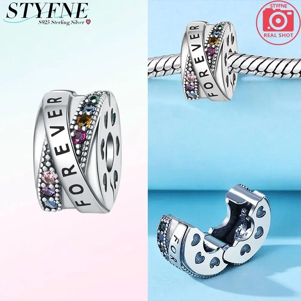 Exquisite Colored Zircon Cross Heart Love Original Copper Charms Beads Fit Bracelet Women Diy Fine Gifts Jewelry Accessory