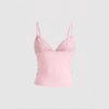 Y2K Fashion Trend Pink & Silver Rivet Camisole - Waist-Cinching Cropped Vest