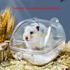 92MF Hamster Bathroom Cage Toy Accessories Clear Plastics Bath Box Relax Habitat House for Small Animals Syrian Hamsters