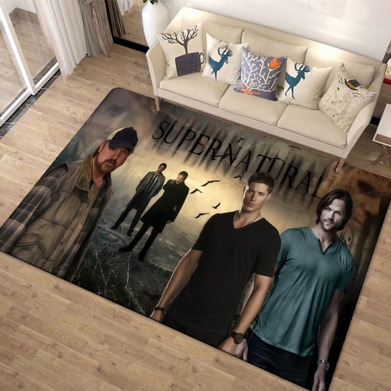 Supernatural Brothers Carpet Rug for Living Room Bedroom Home Sofa Decoration,Kids play Non-slip Floor Mat