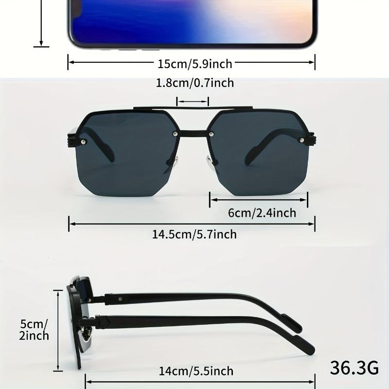 New Stylish Oversized Metal Frame Fashion Glasses for Men and Women Featuring a Dual Beam Design Perfect for Activities