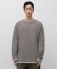 Cr Layered Hem Long Sleeve T-Shirt [Taupe]