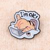 Work Cat Enamel Pin Office Quotes Brooch Pines Lapel Pins Badge on Backpack Clothing Accessories Animal Jewelry Friends Gifts