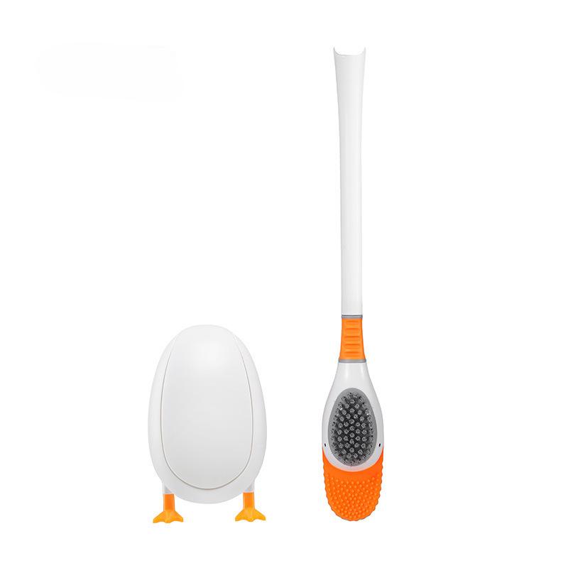 Toilet Brush Creative Silicone Household Wall Mounted Long Handle No Dead Angle Deodorizing Toilet Brush