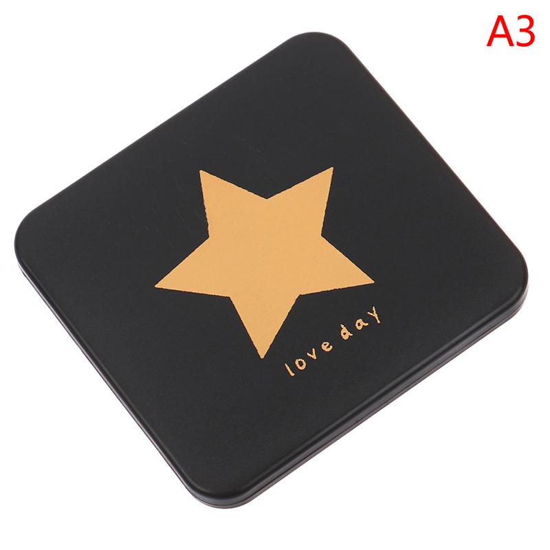 1ks přenosná ruční mini make-up zrcátka Oboustranné kompaktní zrcadlo skládací