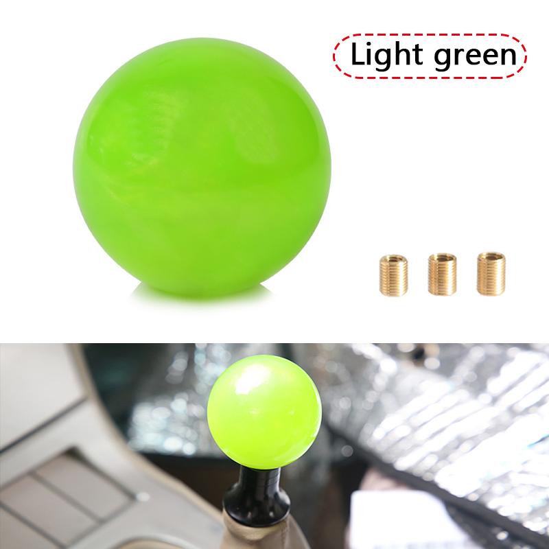 NEW Racing Marble Style Round Ball Gear Shift Knob With 3 Adapters For Most Cars Interior Accessories