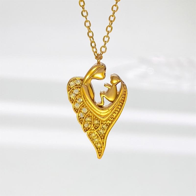 Unique Fashion Pendant Necklace Women's Mother Child Embrace Love Pendant Necklace for Daily Wear Dates Parties