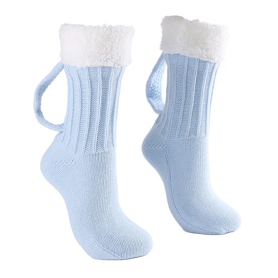 Beer Mug Socks Funny Knitted Crew Socks with Handle Men Women Autumn Winter Floor Socks for Christmas Halloween Birthday Gifts