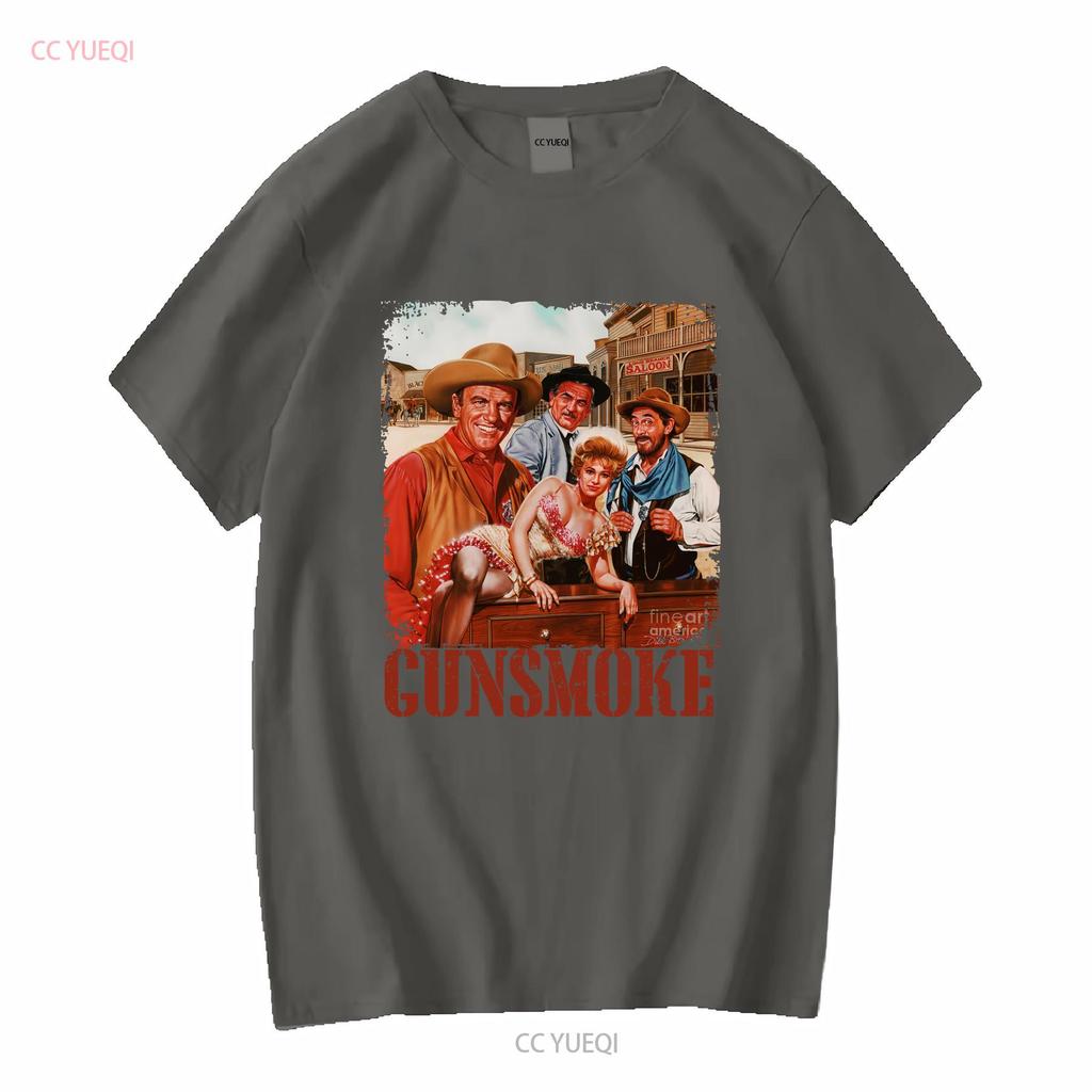 Gunsmoke American Tv Show Retro T Shirt New vintage Washed fashion designer clothes Slightly Comfortable Top For Everyday Wear
