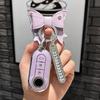 Tpu Remote Key Shell Case For Fiat 500 Panda Punto Bravo Tpu Car Key Cover 3 Buttons Flip Folding Key Cover Key Chains Set