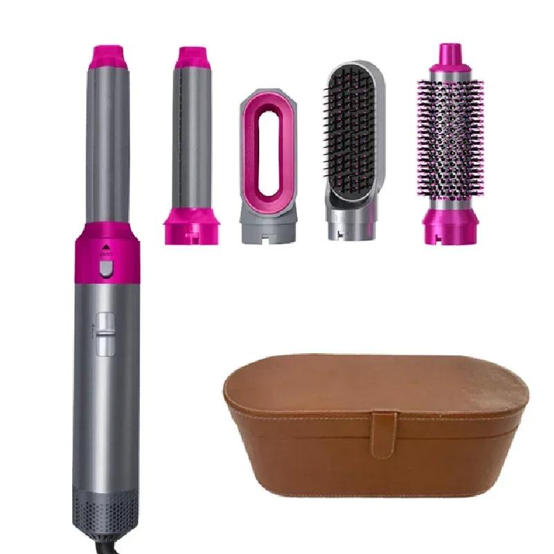 5 in 1 Hair Dryer Hot Comb Set Professional Curling Iron Hair Curler Straightener Styling Tool  Airwrap Hair Crimper Household