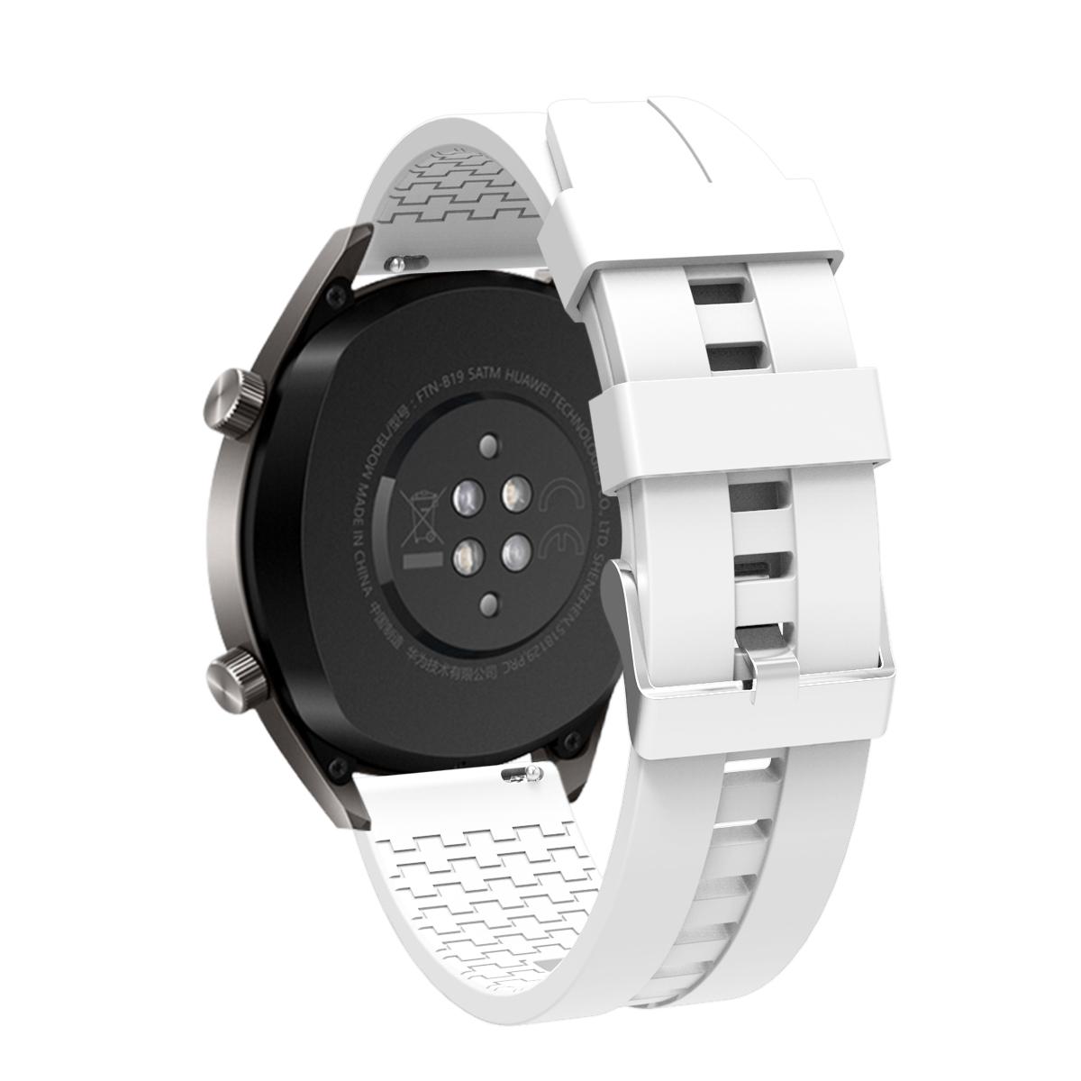 

22mm Silicone Watch Strap Replacement Adjustable Watch Band for Huawei Watch GT White