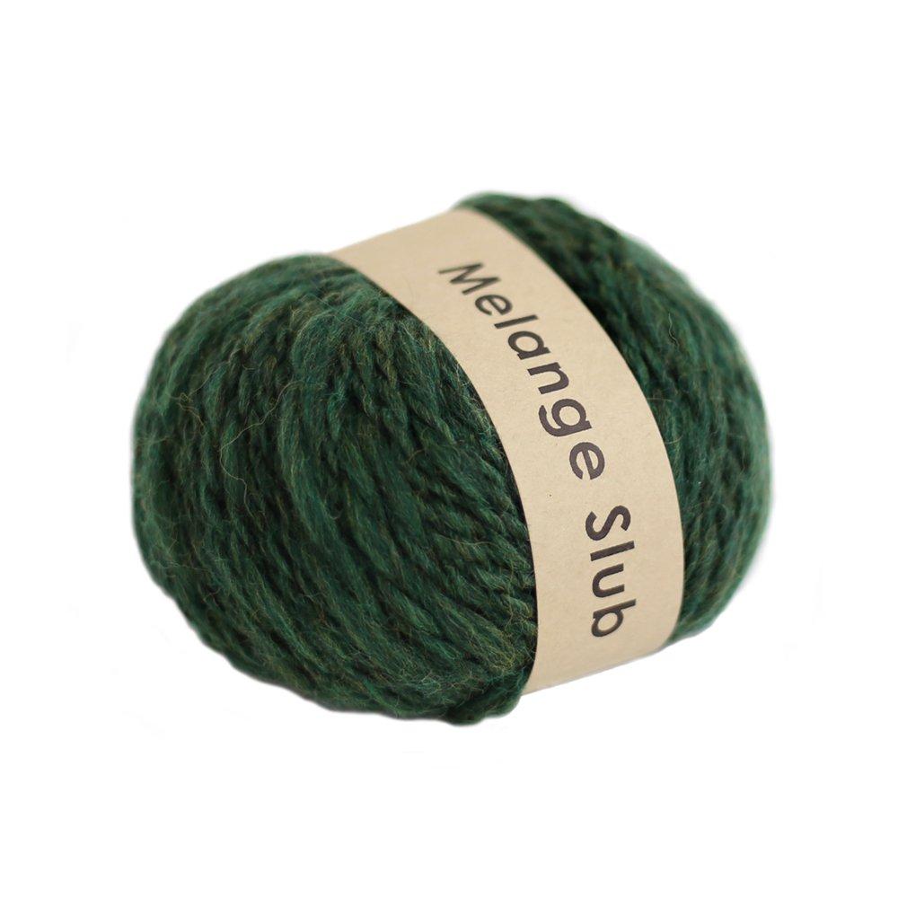 Yokota DARUMA Melange Slub Extra Pack of Yarn, Thick, Col. 3, Green, 40g, Approx. 46m, 5, 01-6580