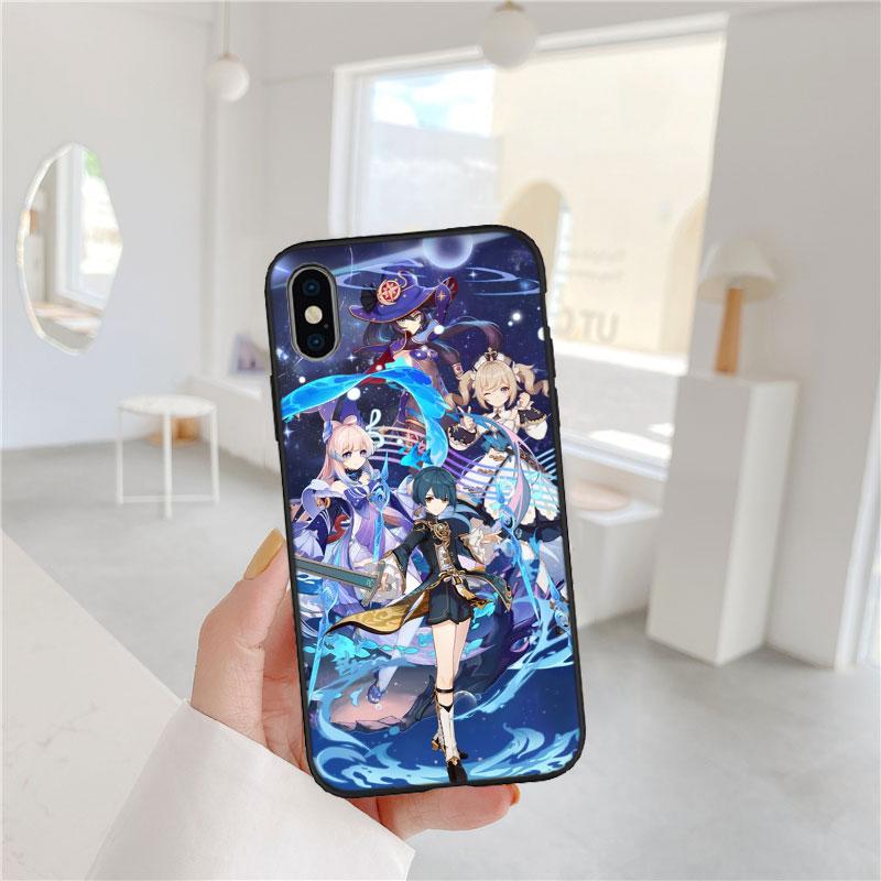 CJ60 Genshin Impact Soft Shell Phone Case for Redmi Note 10 11 12 Pro Max 10S 10C 10T 11A 11S 12S 12C