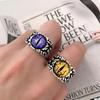 Retro Demon Eye Ring For Men Punk Gothic Adjustable Handmade Rock Biker Jewelry Man Gift Three Size